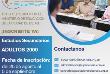 𝐀𝐩𝐞𝐫𝐭𝐮𝐫𝐚 𝐝𝐞 𝐢𝐧𝐬𝐜𝐫𝐢𝐩𝐜𝐢𝐨𝐧𝐞𝐬 𝐩𝐚𝐫𝐚 𝐀𝐝𝐮𝐥𝐭𝐨𝐬 𝟐𝟎𝟎𝟎