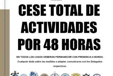 Cese total de actividades por 48 horas